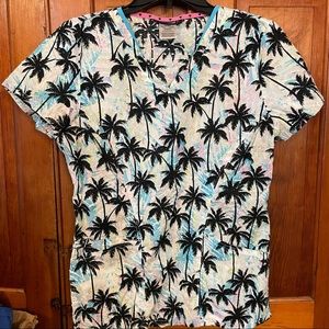 palm tree scrub top